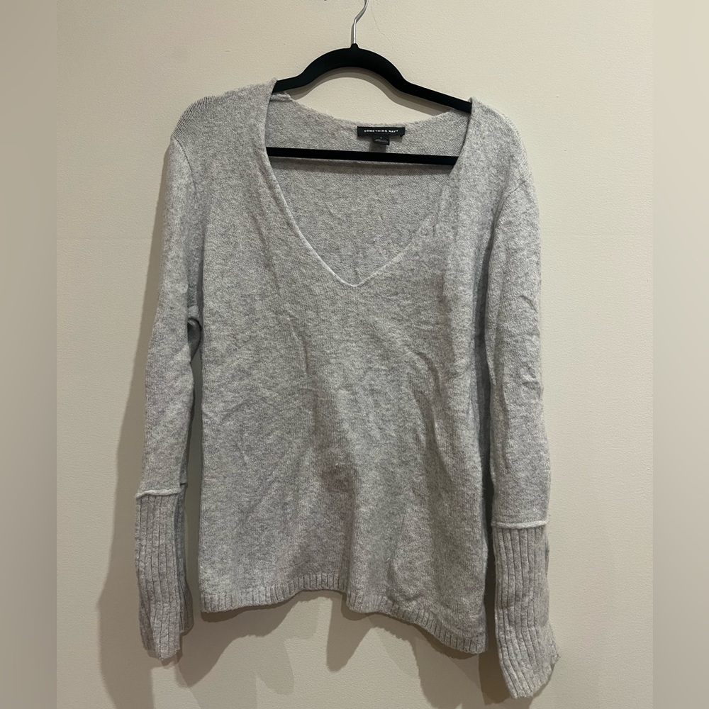 Something Navy Grey Sweater
